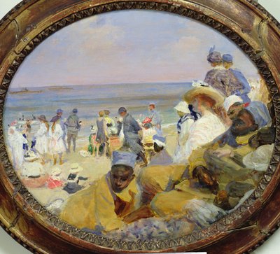 La playa en Dieppe, 1916 de Jacques Emile Blanche